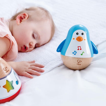 Hape Pinguin din lemn cu sunet, 6+ luni