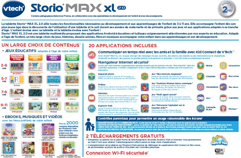 VTech. Tableta Storio MAX XL 194675, Albastru, Standard
