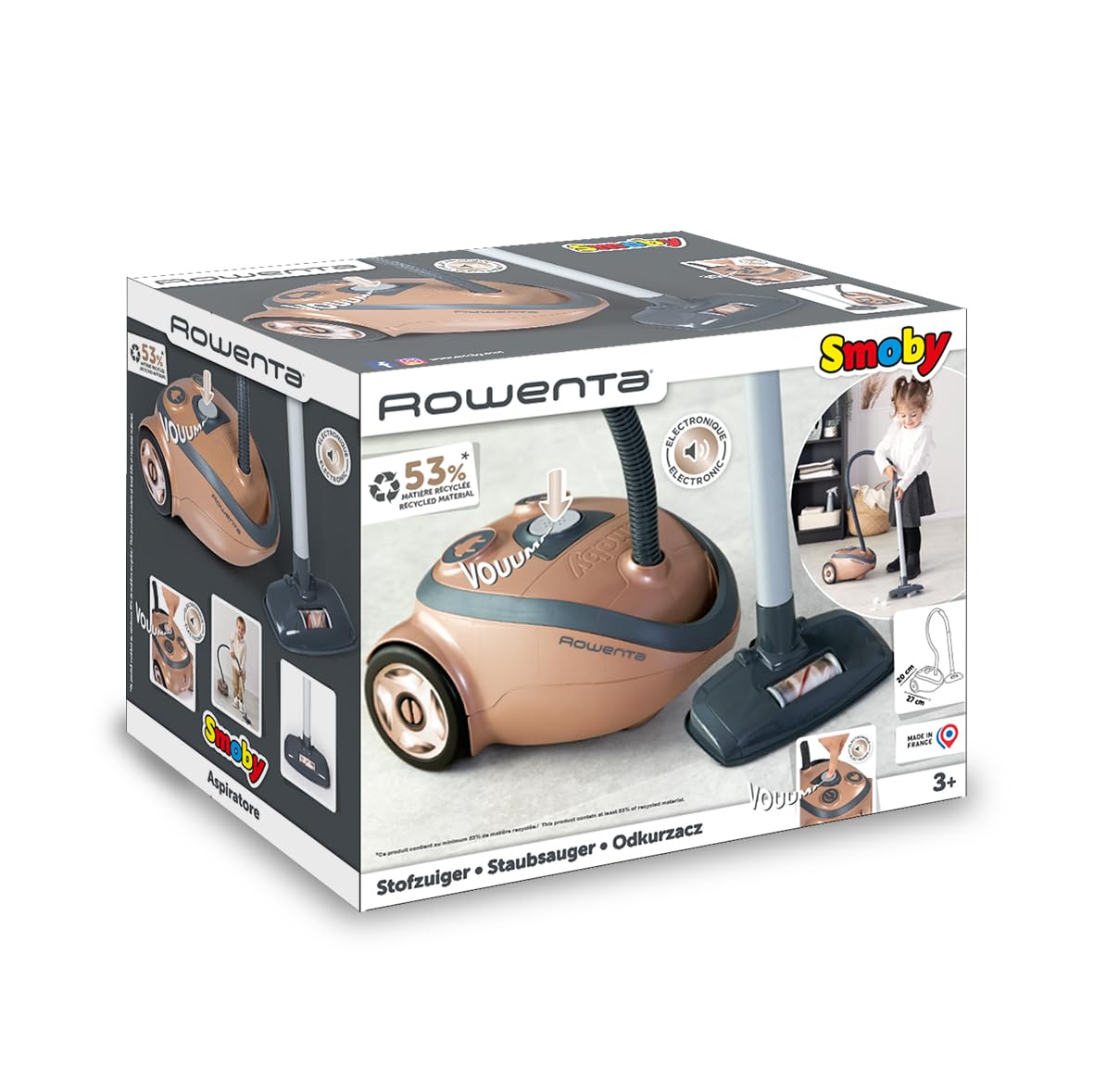 Smoby Aspirator Rowenta Jucărie cu Sunete, 3+ ani