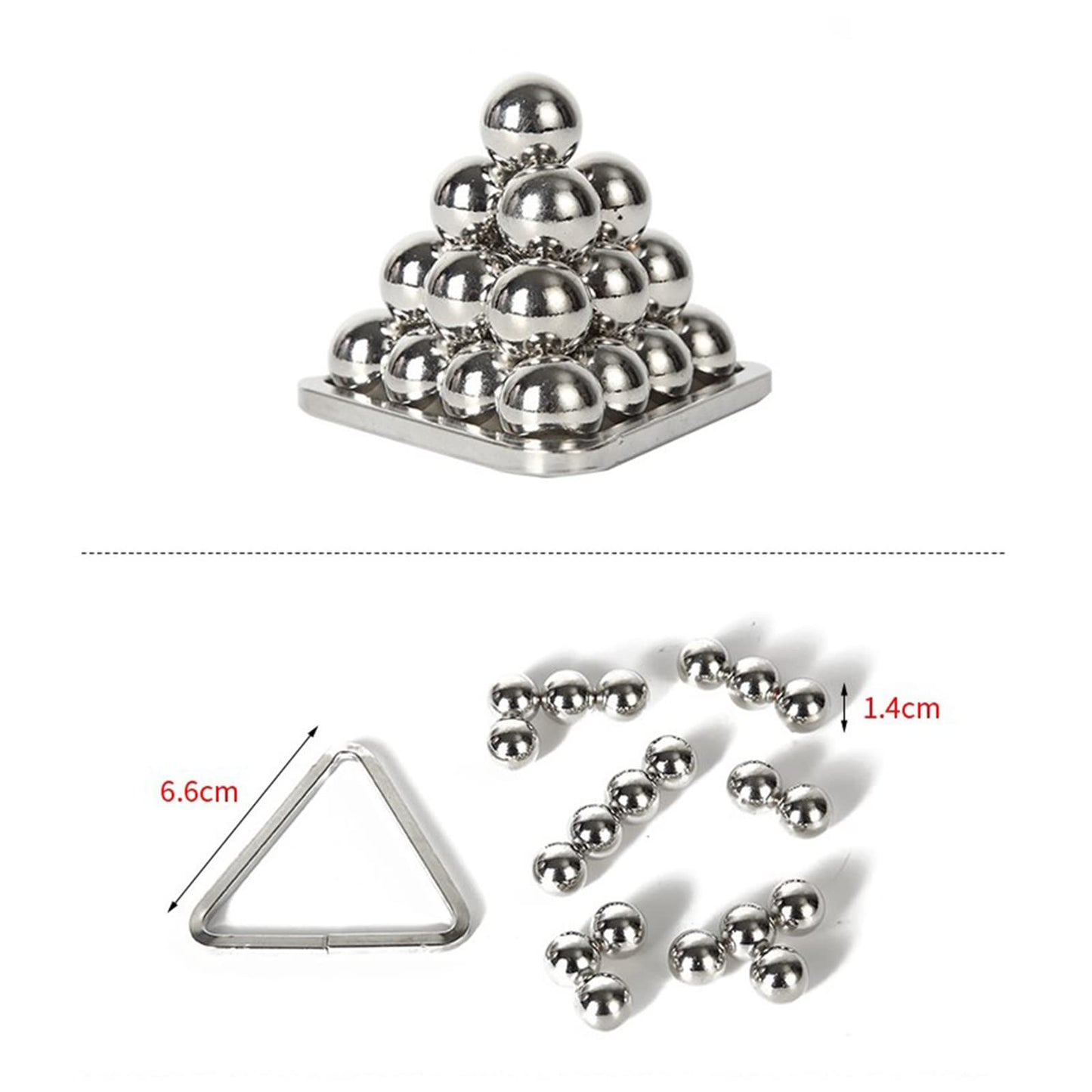 Holzsammlung Set de puzzle metalice IQ 5 piese jocuri de inteligență 3D pentru copii și adulți de la 3 ani