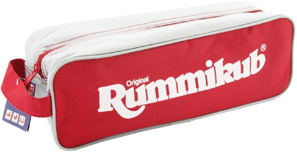 Jumbo Spiele Rummikub Original - Joc clasic de remi cu geantă practică pentru călătorii. Joc de societate pentru adulți și copii de la 7 ani - 2 până la 4 jucători.