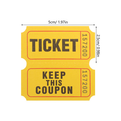 PRETYZOOM Bilete tombola numerotate, 200 buc, 5x2,5 cm