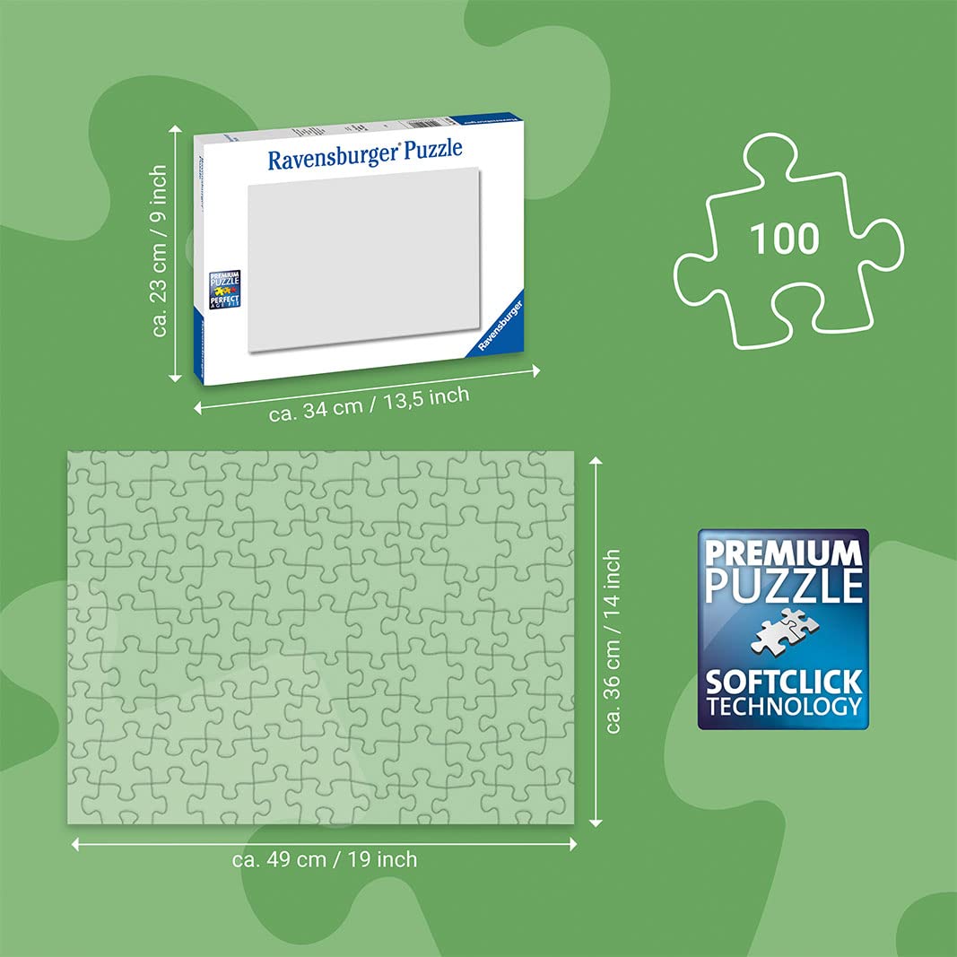 Ravensburger 13333 Puzzle Monștri Minecraft XXL, 100 piese, 6+ ani