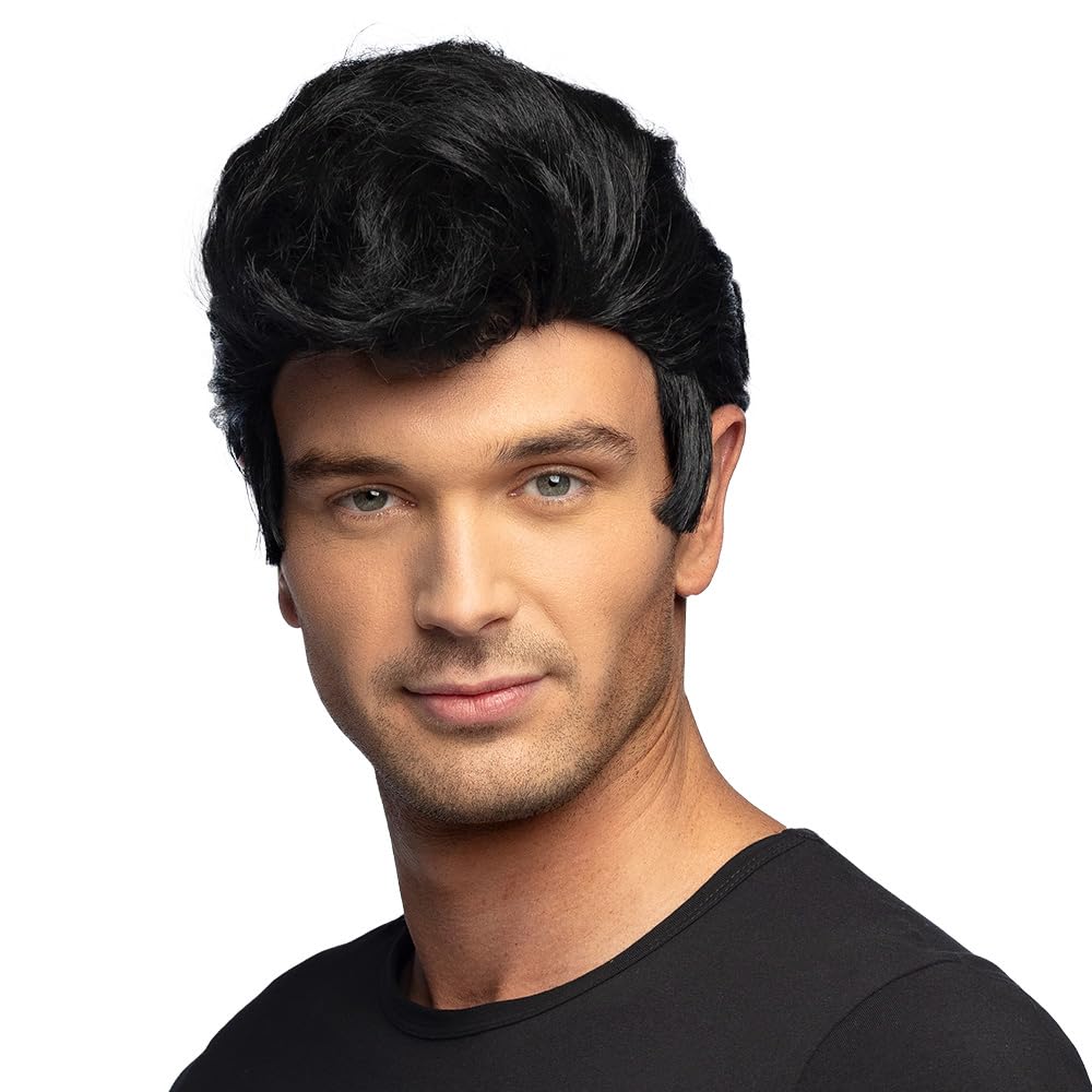 Boland 85748 Perucă Danny anii 50, coafură din păr sintetic pentru costume de carnaval, costum Rock 'n' Roll, petrecere tematică