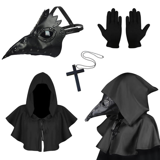Kungfu Mall Set Mască Doctor Ciuma 4-in-1, Halloween