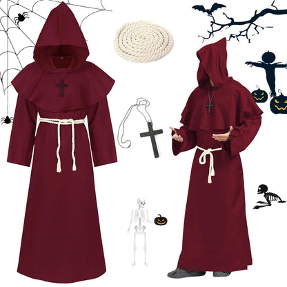Sunshine smile X Costum Robă Preot Medievală Renaștere cu Cruce pentru Bărbați