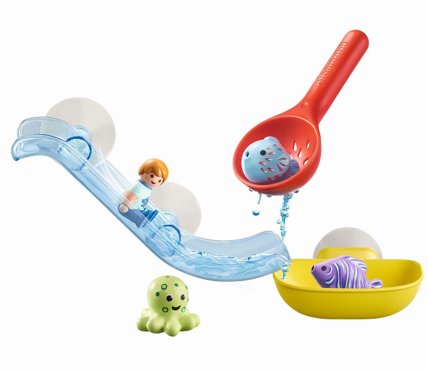 PLAYMOBIL 1.2.3 Aqua Set de joacă pentru baie cu animale marine plutitoare 1,5-4 ani
