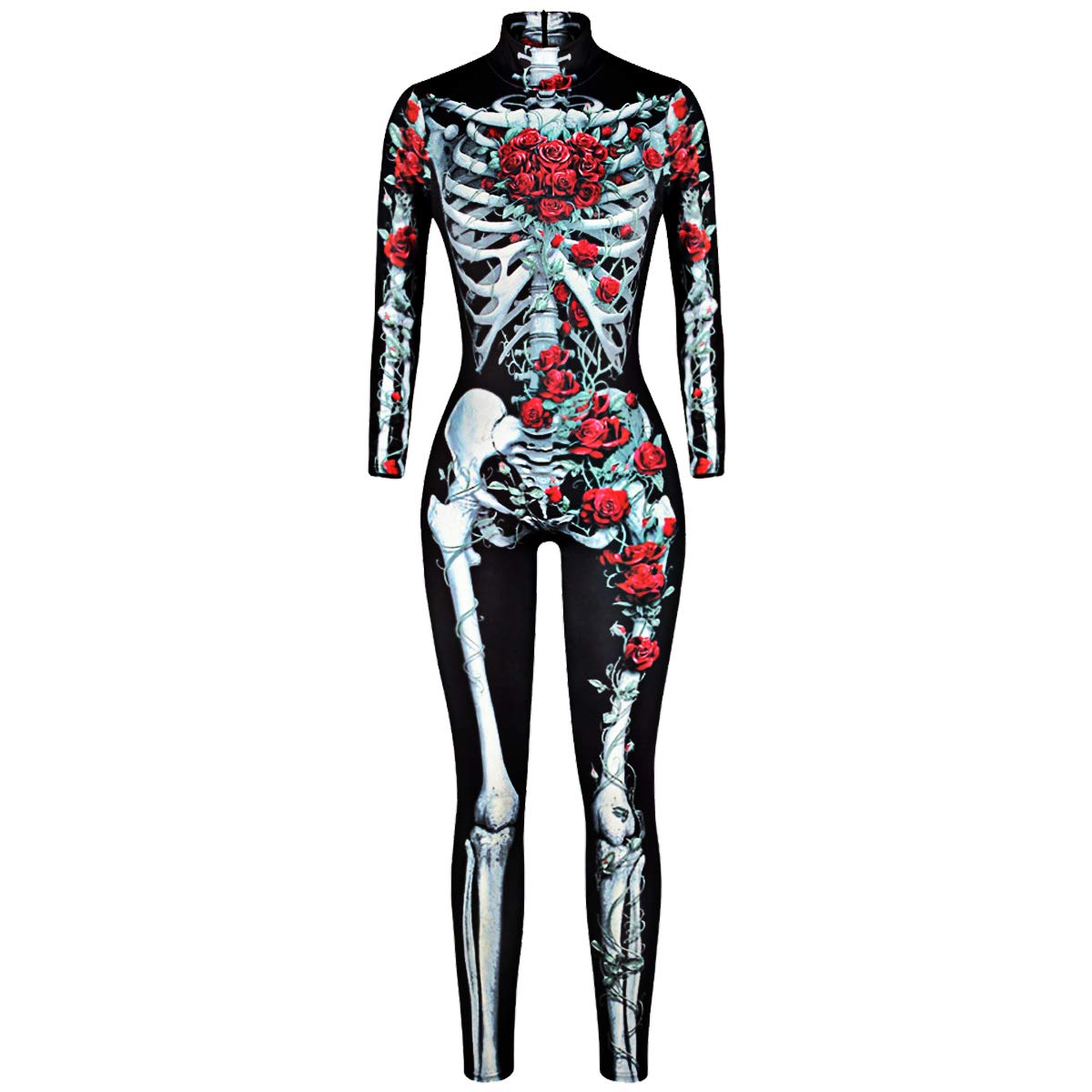 Costum Neusky Lady Skull - Costum perfect pentru Halloween, Crăciun, Carnaval sau petreceri tematice (XS, Roz)