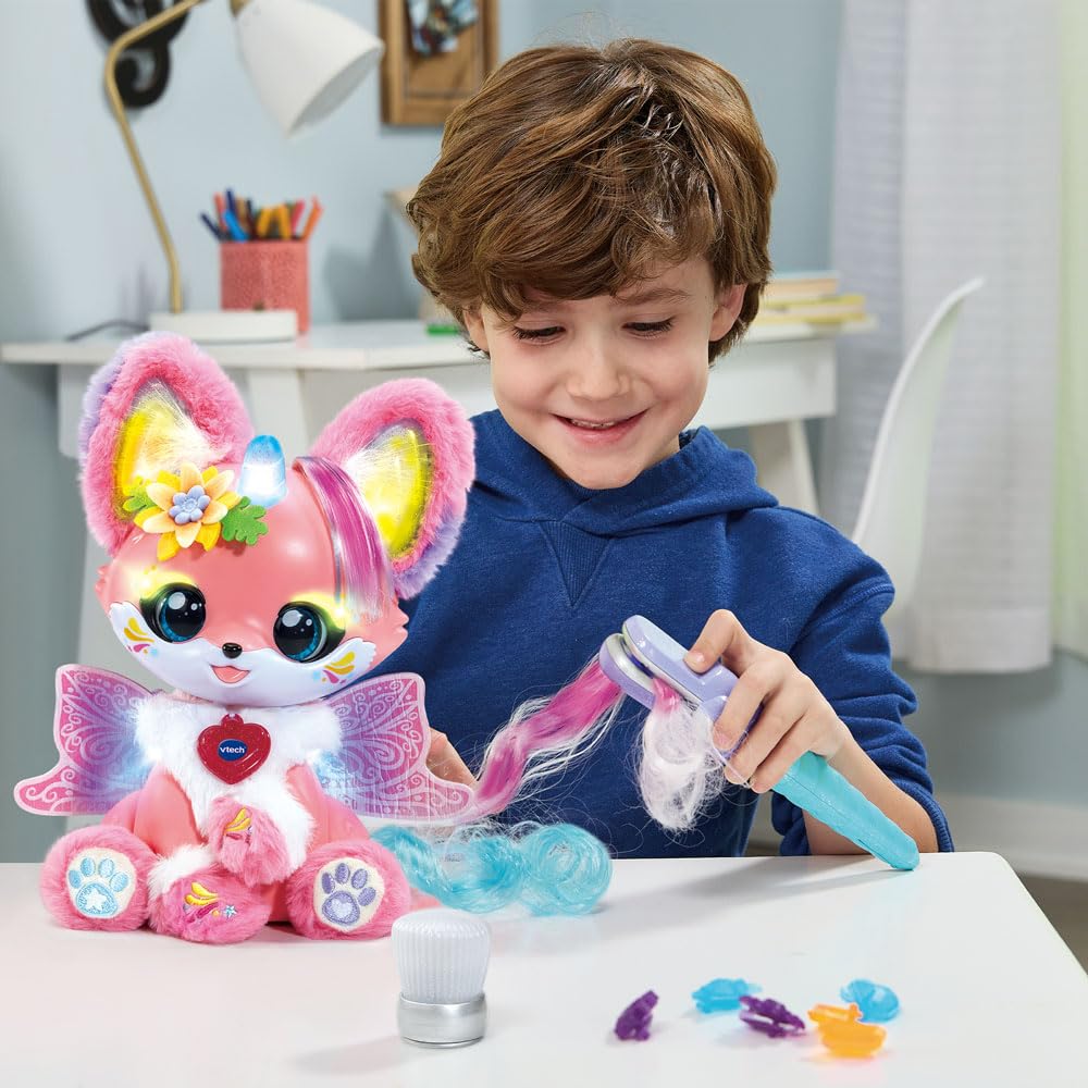 VTech Lili Beauty Set de joacă cu coafură magică și machiaj (limba franceză)