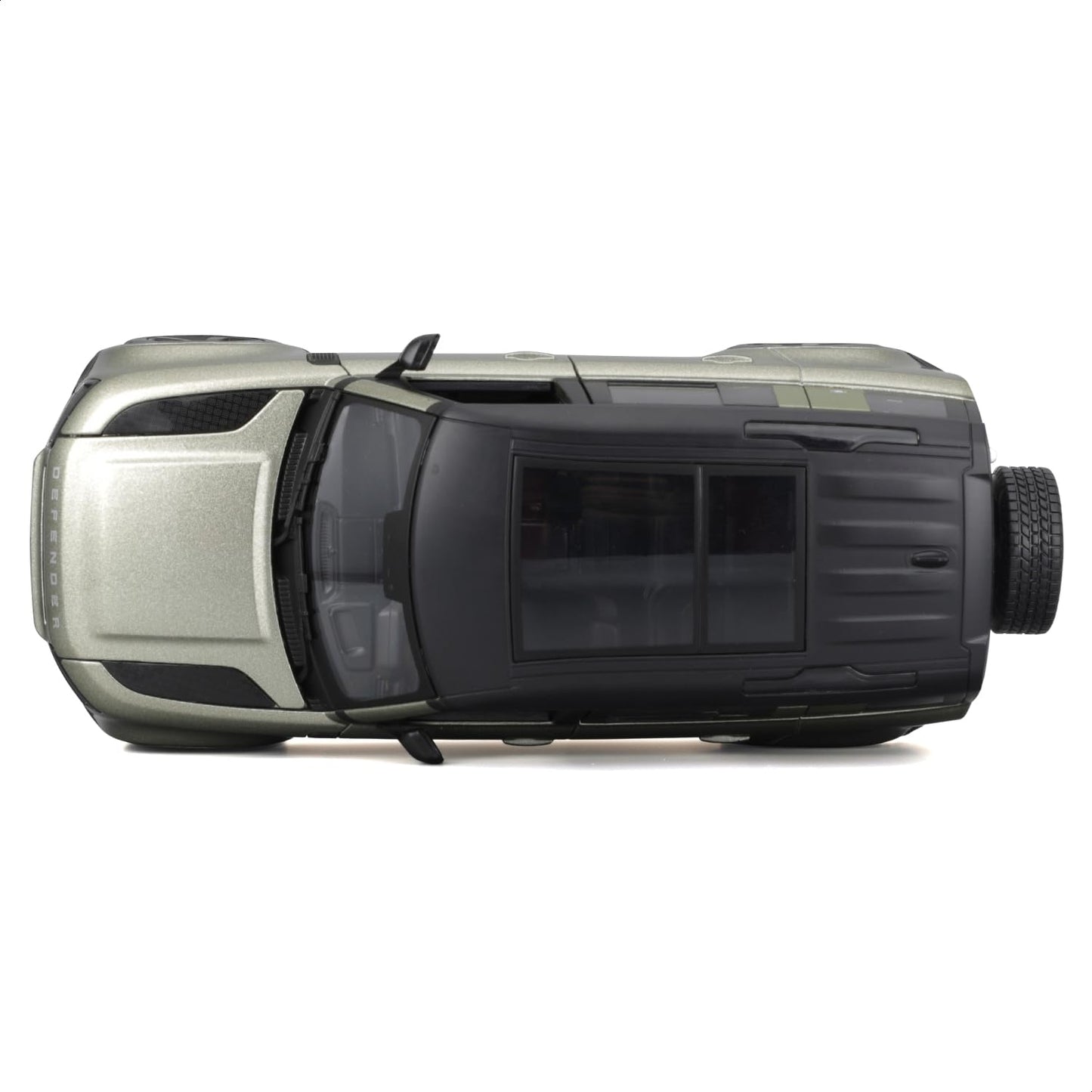 Bburago Land Rover Defender 110 2022 Mașinuță replică metalică 1:24 cu uși care se deschid 3+ ani (verde)