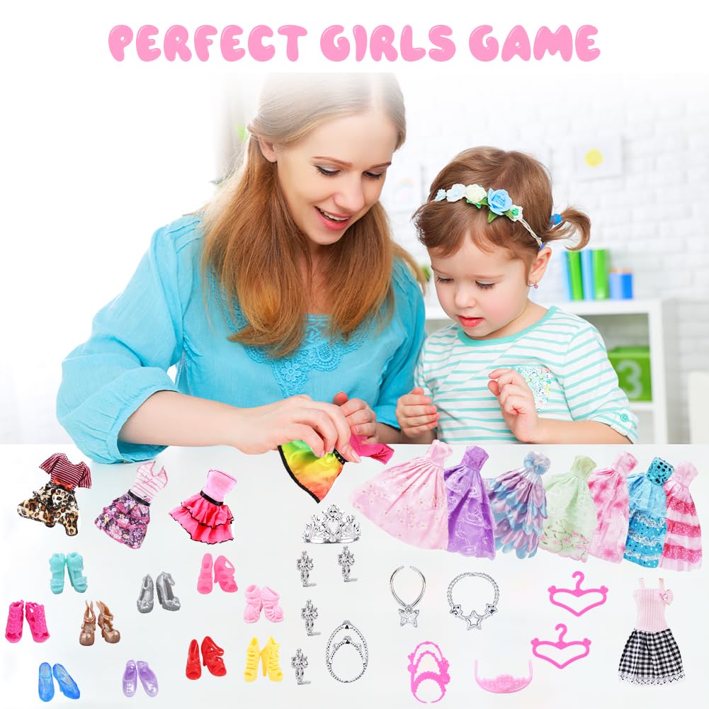 Vicloon Set 32 piese haine si accesorii pentru papusi 30 cm
