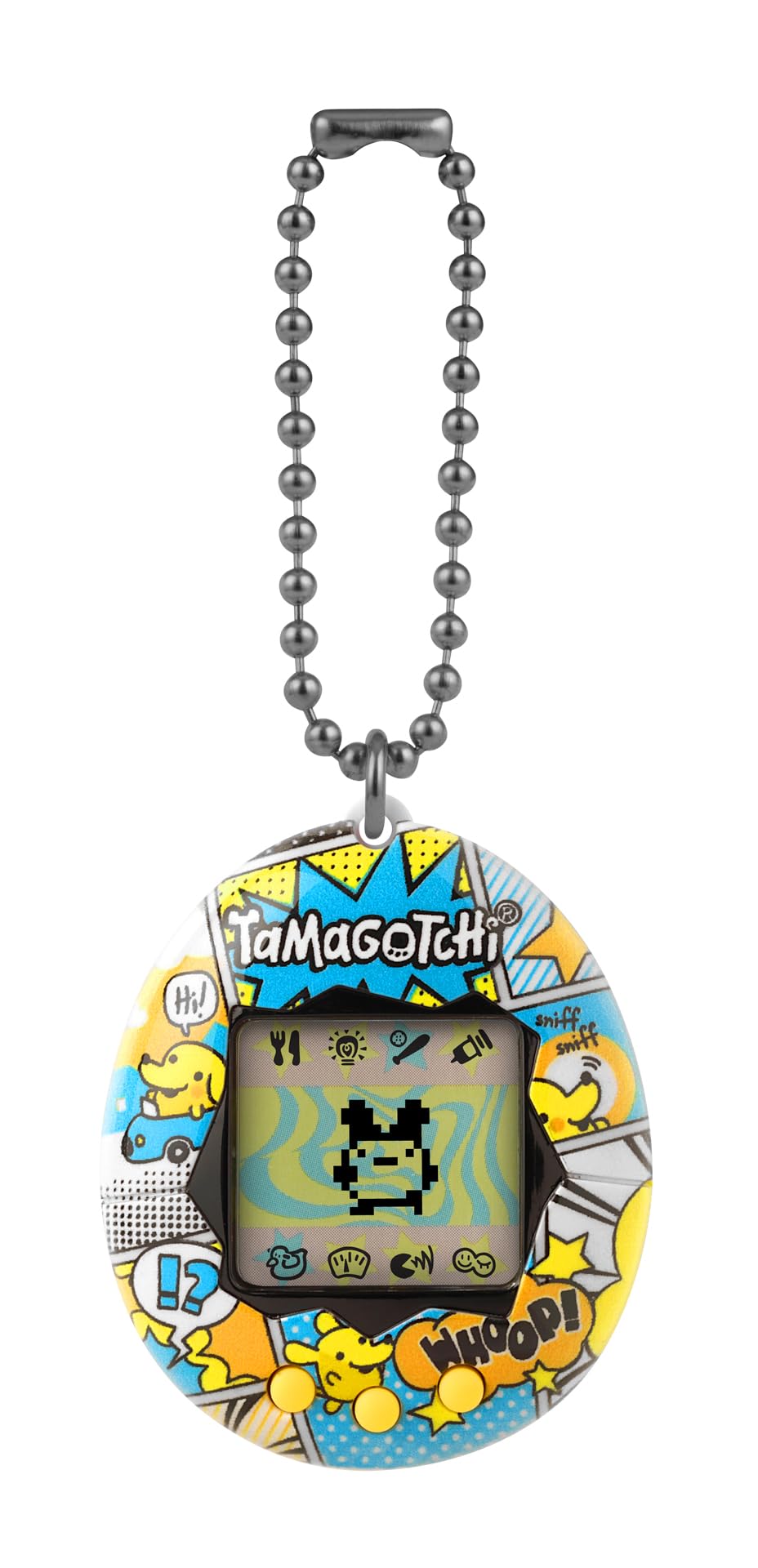Bandai - Tamagotchi - Tamagotchi Original - Pochitchi Comic Book - Animal virtual electronic cu display color, 3 butoane și jocuri - Animal interactiv în limba germană - 42976