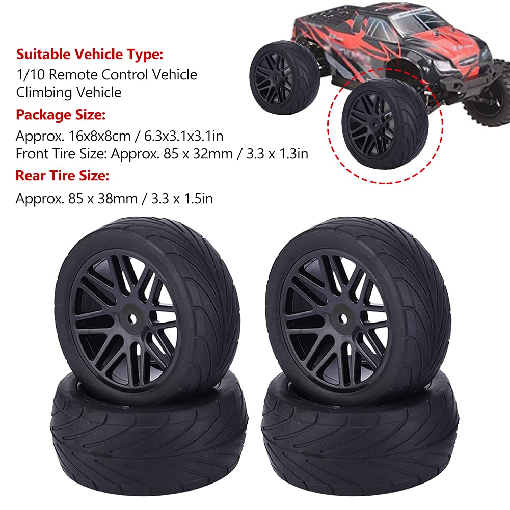 Set 4 Roți Offroad, Roți cu Șenile pentru Auto RC, Universal, 1/10, 85 mm, Fernbedienung (negru)