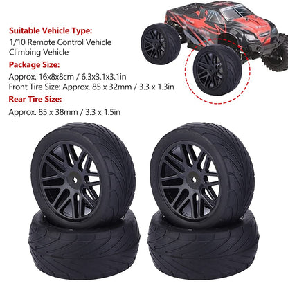 Set 4 Roți Offroad, Roți cu Șenile pentru Auto RC, Universal, 1/10, 85 mm, Fernbedienung (negru)
