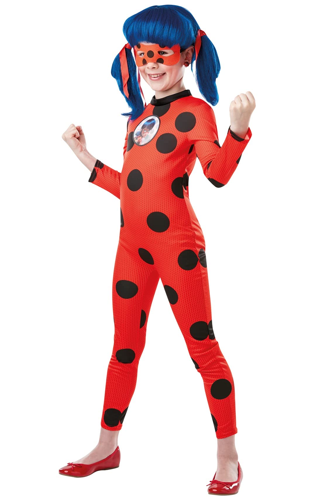Costum Oficial Ladybug Miraculous Rubie's, Polyester, Roșu, XL (9-10 ani)