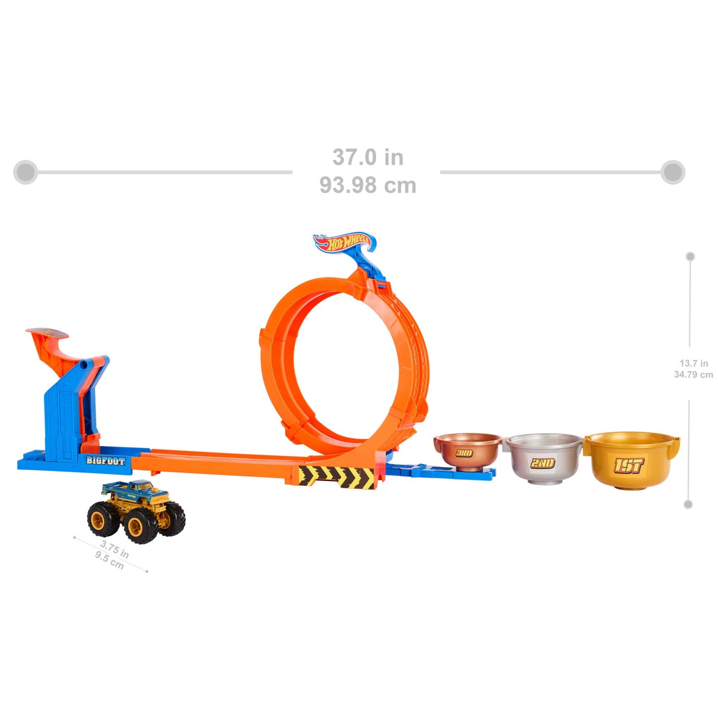 Hot Wheels Monster Trucks Loop & Flip Trophy, Bigfoot 1:64