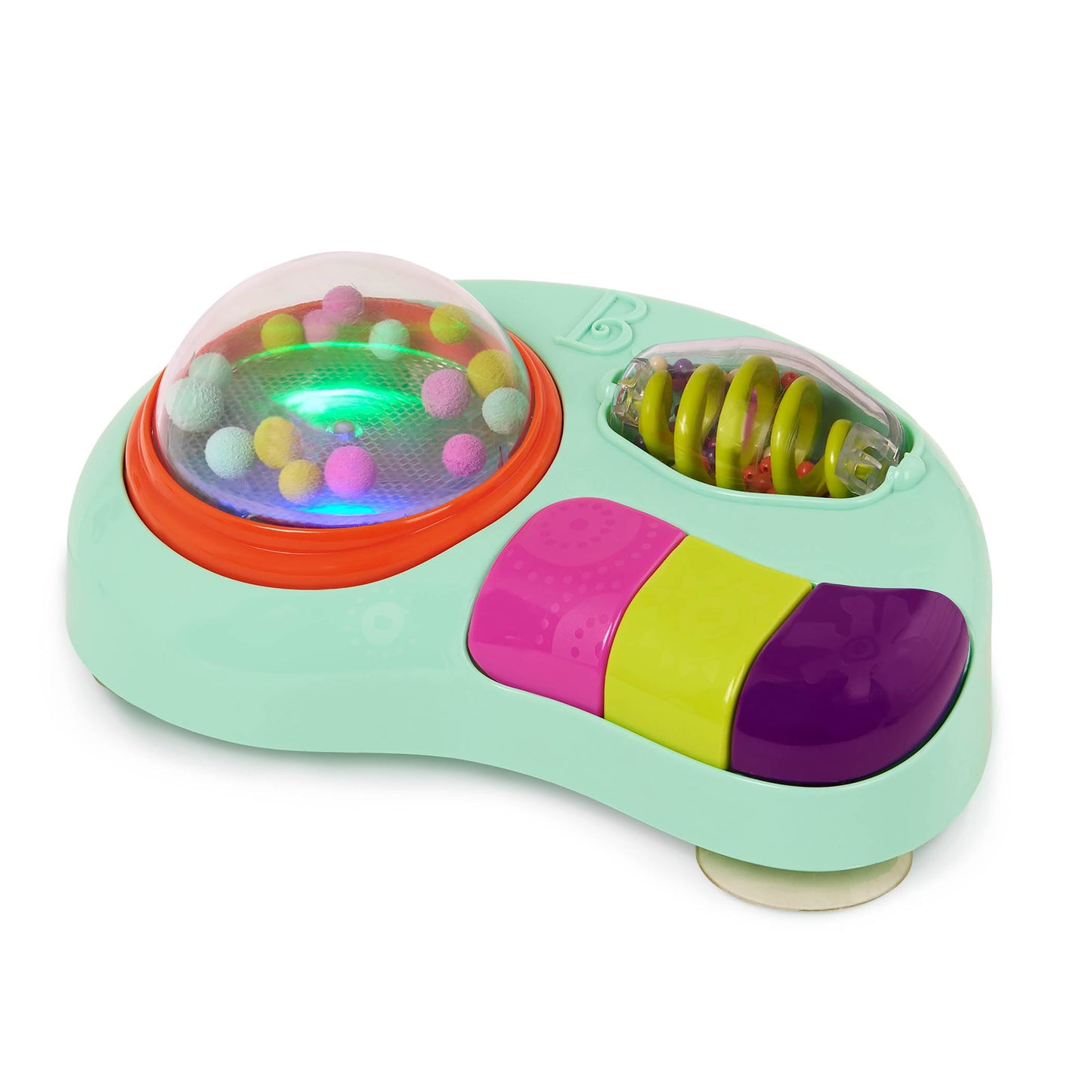 B. toys – Jucărie pentru bebeluși pentru scaunul de masă – Jucărie cu ventuză cu muzică, lumini, sunete – Jucărie senzorială – Jucărie motrică Activitate pentru bebeluși – de la 6 luni – Whirly Pop
