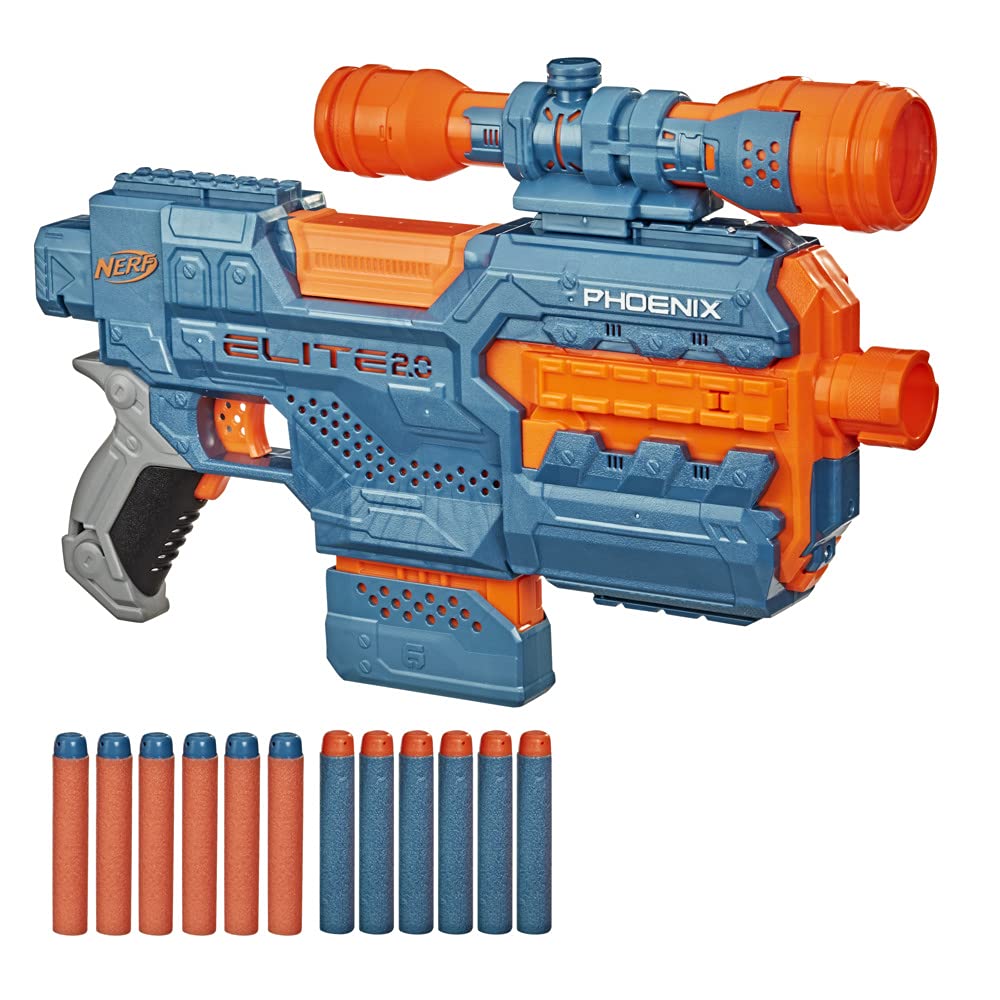 Nerf Elite 2.0 Phoenix CS-6 Blaster, 12 săgeți