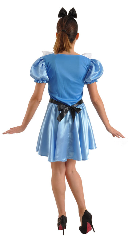 Ciao Alice Wonderland Costum de carnaval pentru femei și adulți, o mărime, albastru cer, alb, negru, roșu