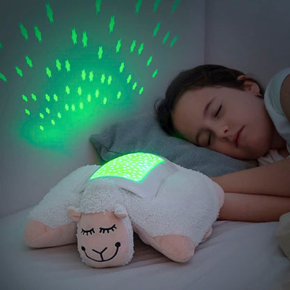 Jucarie oaie de plus cu proiector de stele LED, InnovaGoods Gadget Kids, oprire automata, +3 an