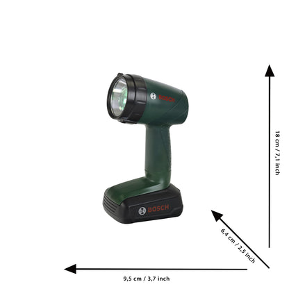 Theo Klein 8448 Bosch Lampă cu baterii reglabilă 90 grade cu 4 culori de lumină pentru copii de la 3 ani