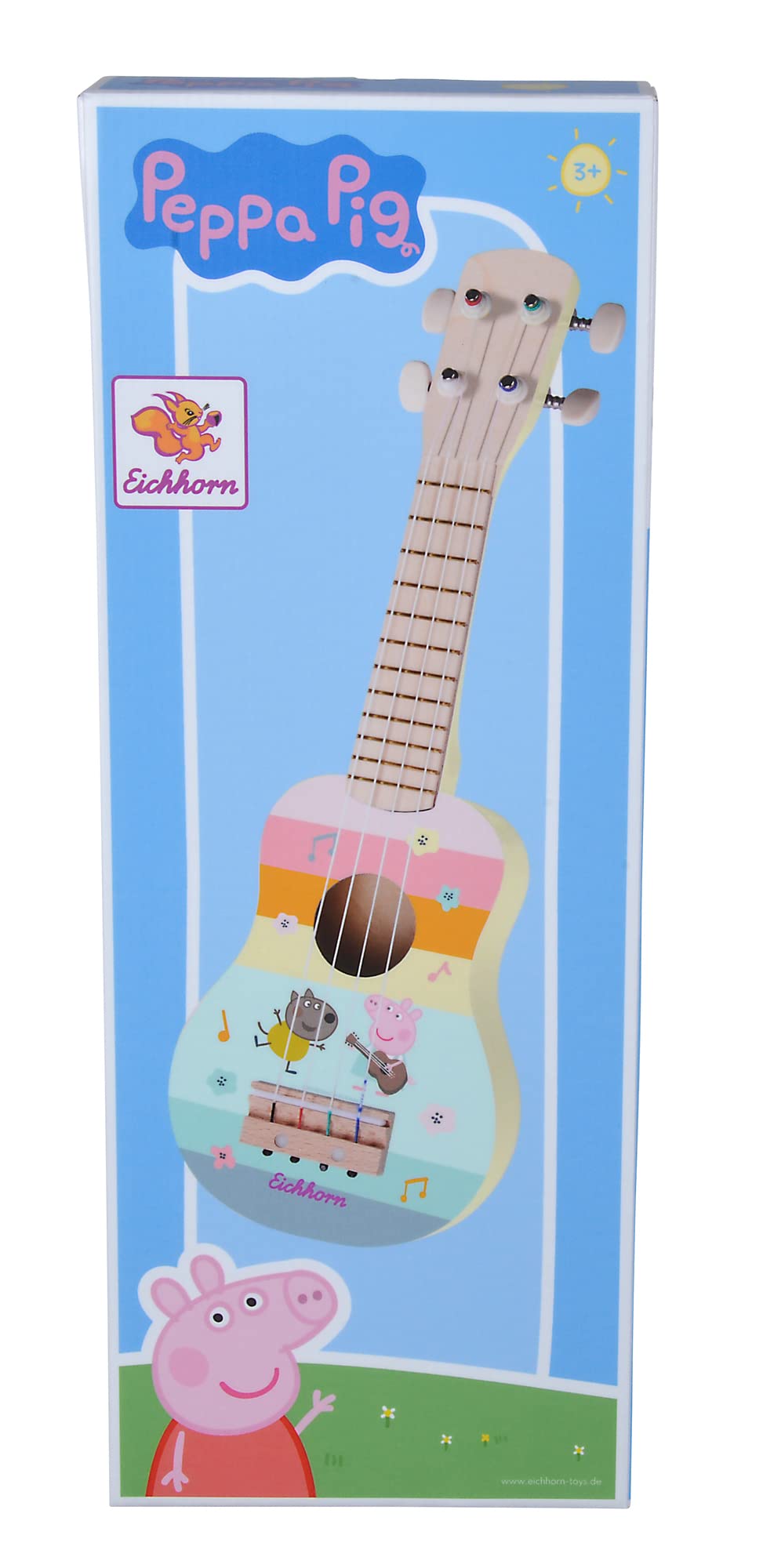 Eichhorn - Chitara de lemn 43cm Peppa Pig
