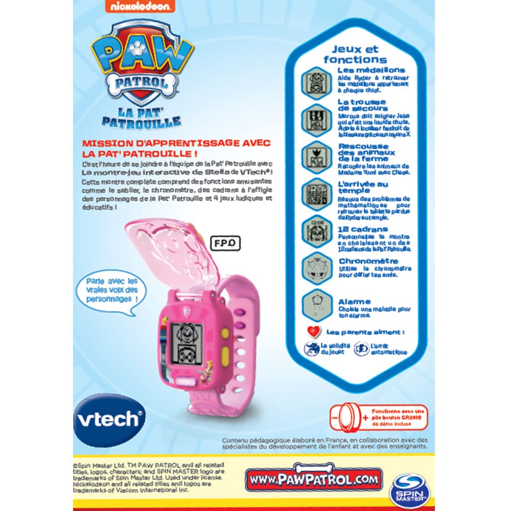 Vtech 551685 Ceas Paw Patrol Stella, 3-7 ani (FR)