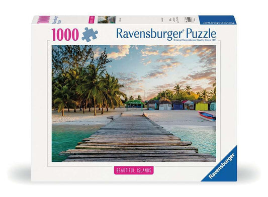 Ravensburger 12000159 Puzzle 1000 piese foto de înaltă calitate Insula Caraibelor pentru pasionați de puzzle de la 14 ani