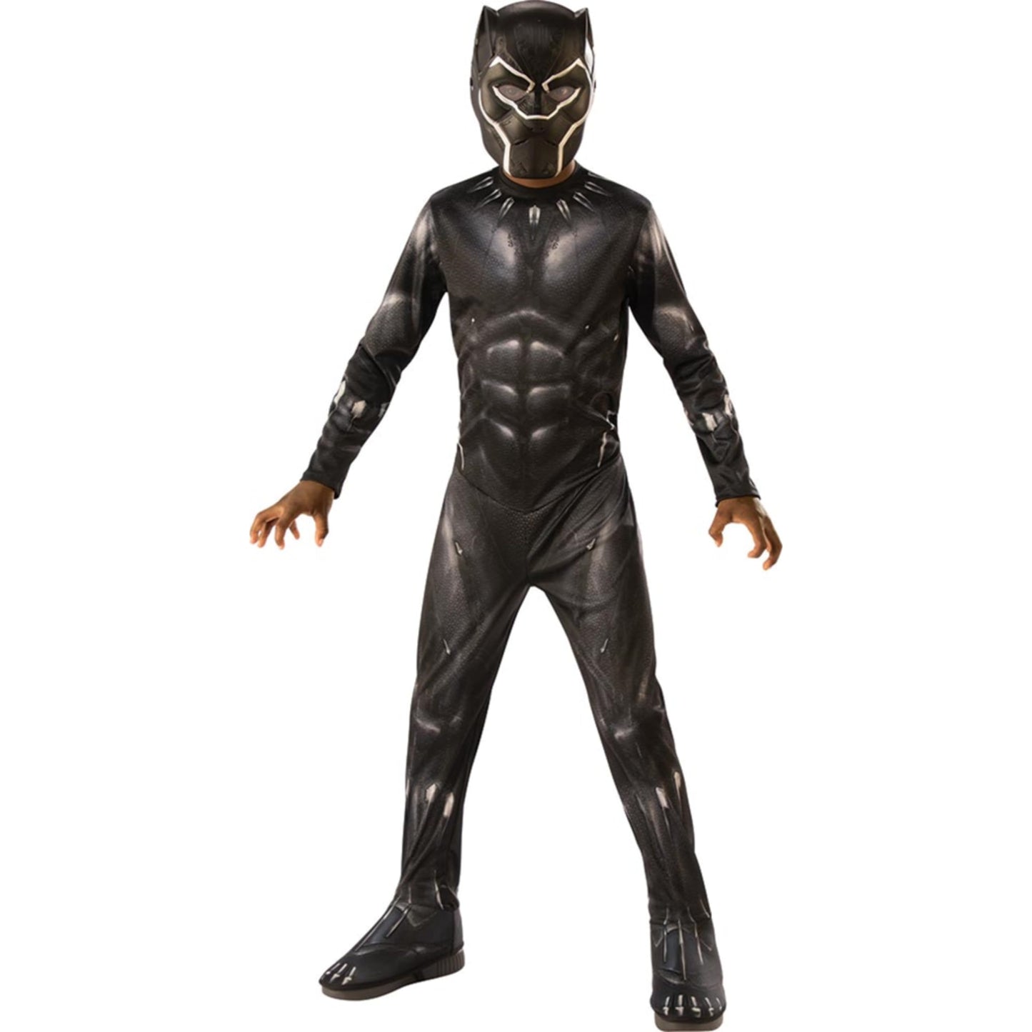 Rubies Avengers Costum clasic Black Panther pentru copii 5-6 ani Supererou Marvel cu overall și mască