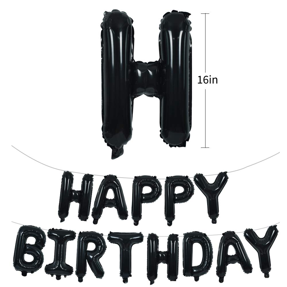 TONIFUL Baloane folie Happy Birthday, 13 litere, 16 inch