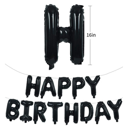 TONIFUL Baloane folie Happy Birthday, 13 litere, 16 inch