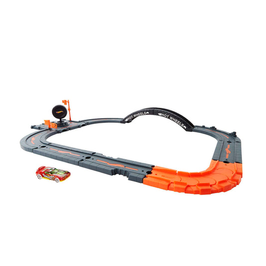 Hot Wheels City Expansion Track, set pistă + vehicul, 10 piese