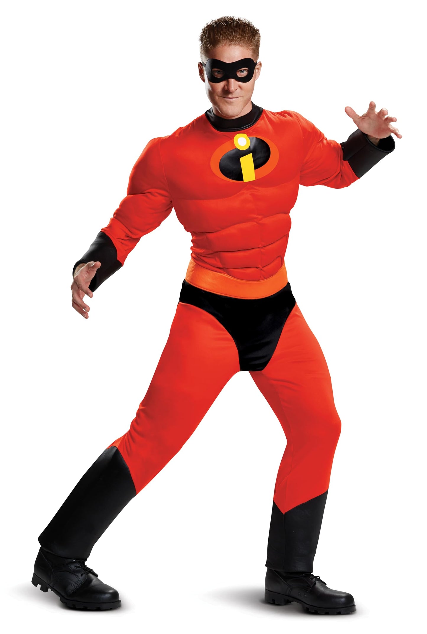 Costum de Disguise pentru Bărbați Mr. Incredible Classic Muscle, Roșu, XL (42-46)