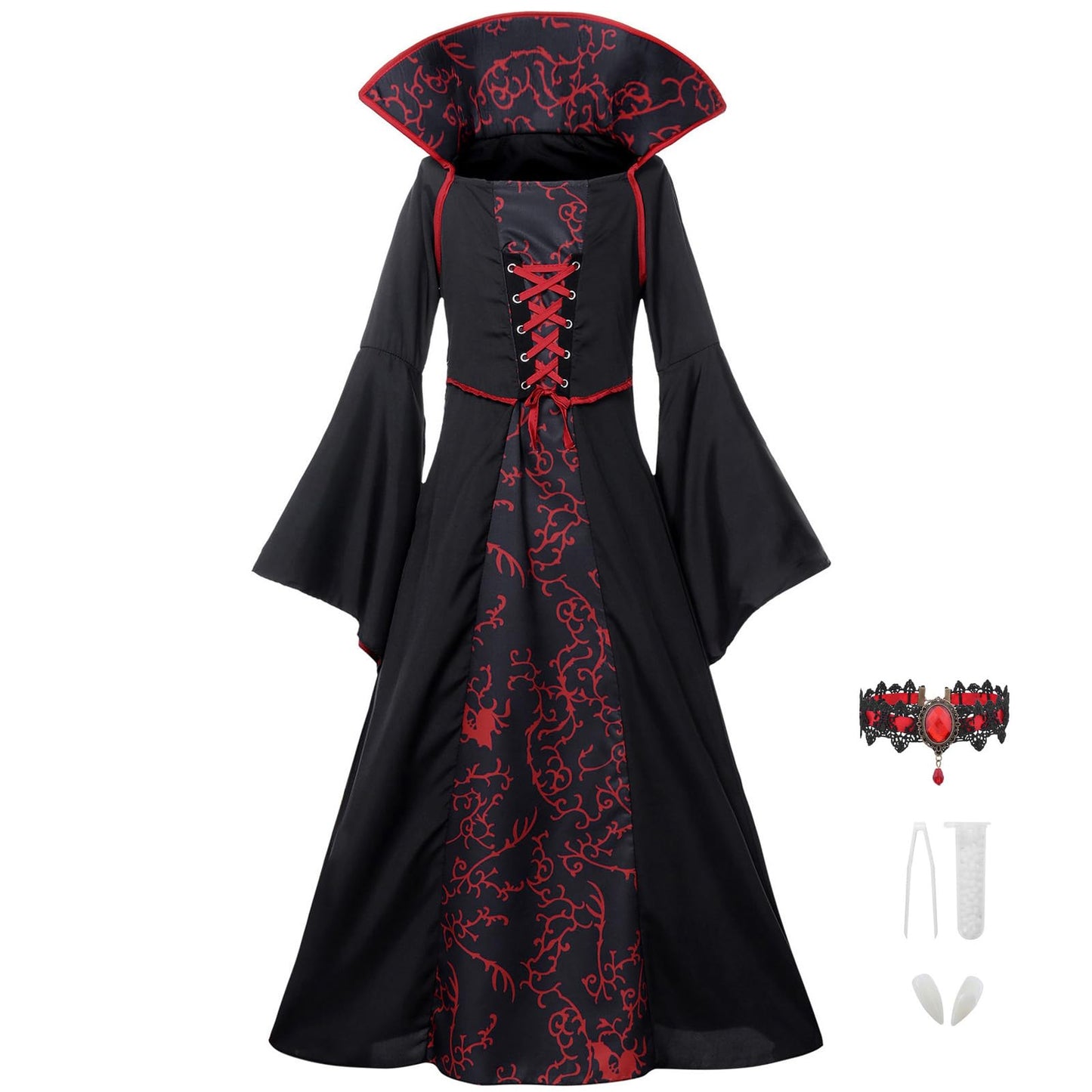Set de rol Vampir Halloween pentru fete (Stil A, 130CM)