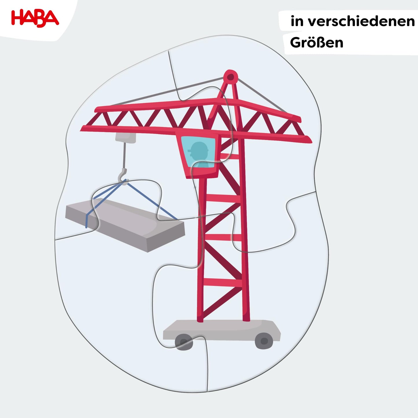 HABA 4 erste Puzzles Baustelle Set de puzzle 4 piese de la 2 ani