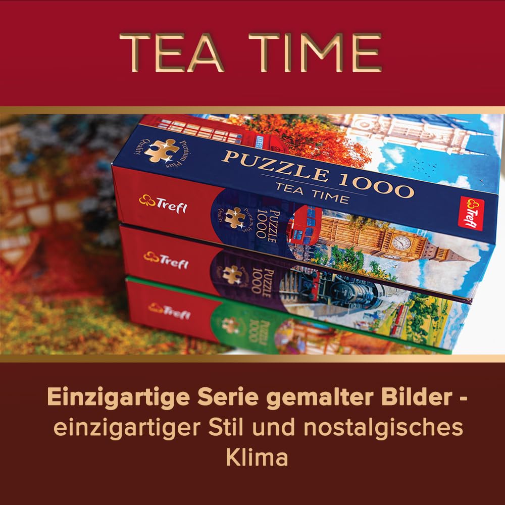 Trefl Premium Plus Quality Puzzle 1000 piese cu tematică Tea Time pentru adulți și copii de la 12 ani
