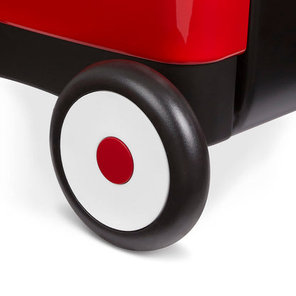Radio Flyer Push & Pull Walker Wagon Cărucior 2-în-1 pentru copii 1-4 ani (roșu)