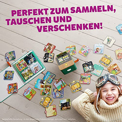 Album de colecție Tigermedia Tigercards albastru, inclusiv autocolante și poveste exclusivă pentru copii - idee de cadou pentru ziua de naștere, începerea școlii, Crăciun și Zâna Măseluță.