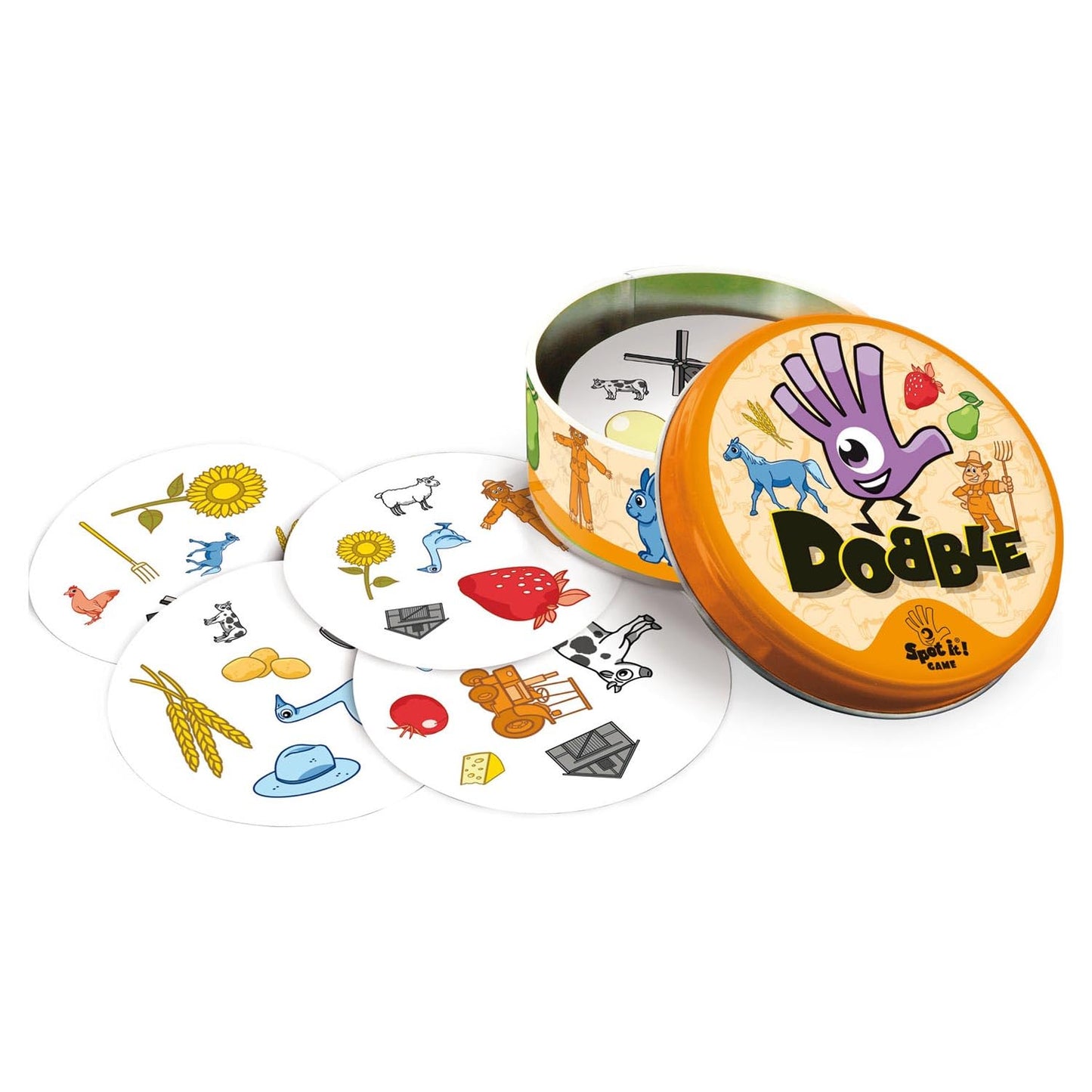 Zygomatic Dobble Ferma - Joc de cărți - 5 jocuri în 1 - Limba olandeză