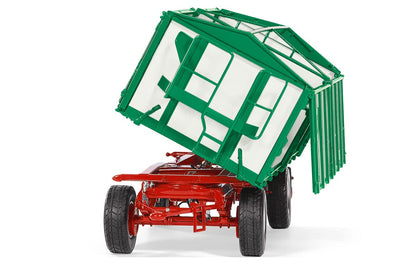 Wiking 077866 Remorcă basculantă cu trei părți Kröger HDK 302, model metal/plastic, 1:32, de la 14 ani, cu funcții multiple, alb