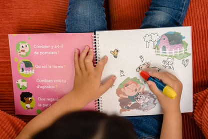 NATHAN Coloréo Carte de colorat magică cu apă nelimitată pentru copii de la 3 ani