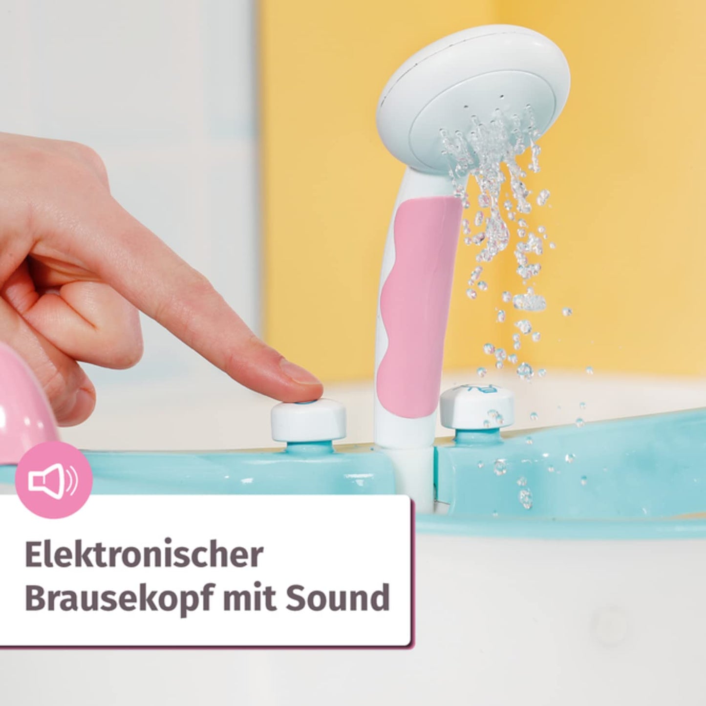 Cada pentru păpuși BABY born cu schimbare de culoare, funcție de duș și sunet, funcționează și cu apă reală, 832691, Zapf Creation, ['Multicolor']