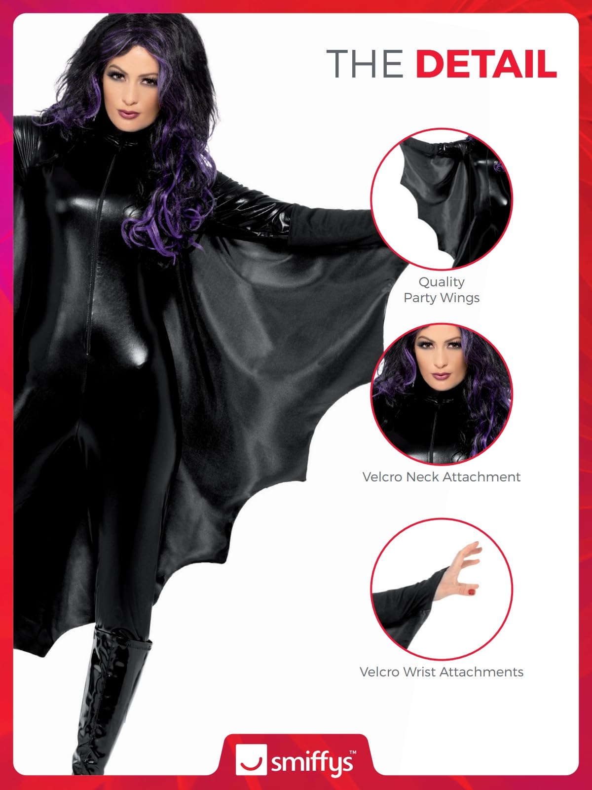 Smiffys Pelerin vampir unisex adulți, Halloween