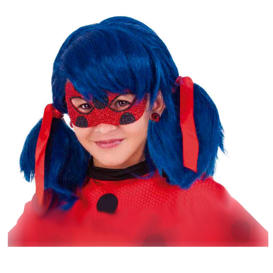 Masca Oficială Ladybug RUBIE'S pentru Copii, Motiv: Lup, Cu Sclipici, Ideală pentru Carnaval și Halloween
