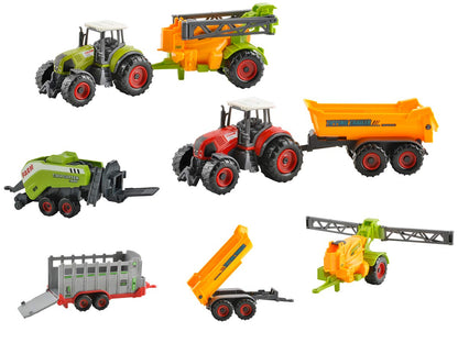ISO TRADE Set 6 mașini agricole, tractoare, 3+ ani