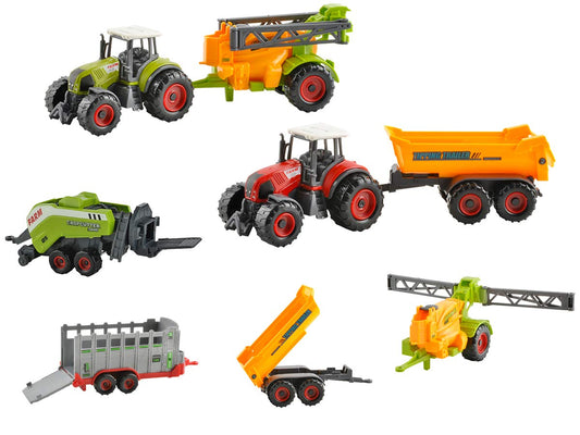 ISO TRADE Set 6 mașini agricole, tractoare, 3+ ani
