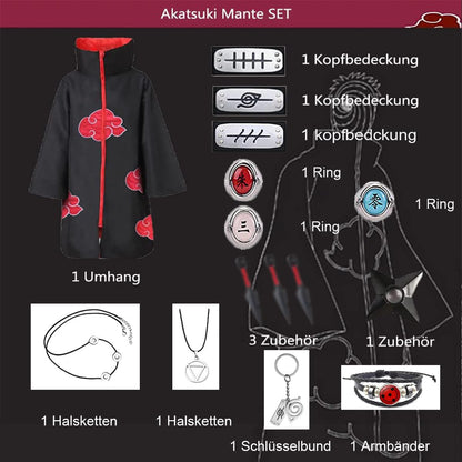 JMOCD Akatsuki Uchiha Itachi Mantou Cosplay Unisex pentru Copii și Adulți pentru Halloween și Crăciun (M)