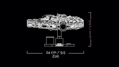 LEGO Star Wars 75375 Set de construcție Raumschiff model pentru adulți cu suport de expunere și plăcuță cu nume decor birou cadou pentru fani de la 36 luni