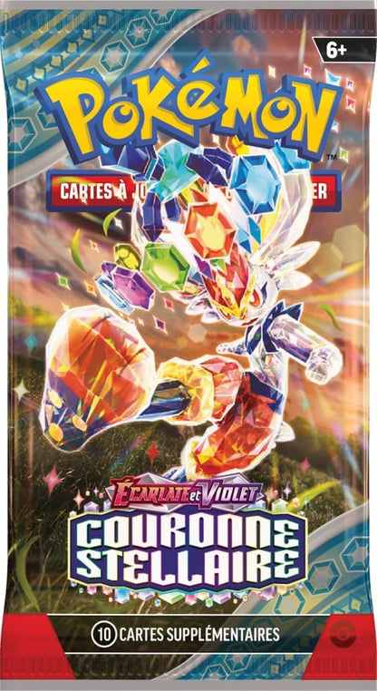 Pokémon - Booster - Ecarlate și Violet - Coroana Stelară (EV07) - Model aleator - Jocuri de Cărți - Versiune în limba română