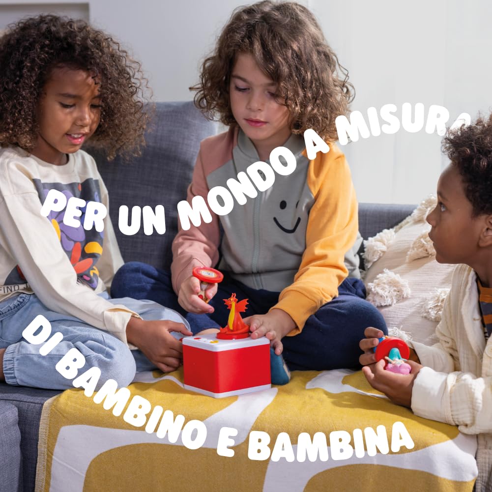 FABA Povestitor – Box audio cu figură sonoră „Ele, elefantul” – Jucărie educativă, versiune italiană, pentru copii de 0-6 ani